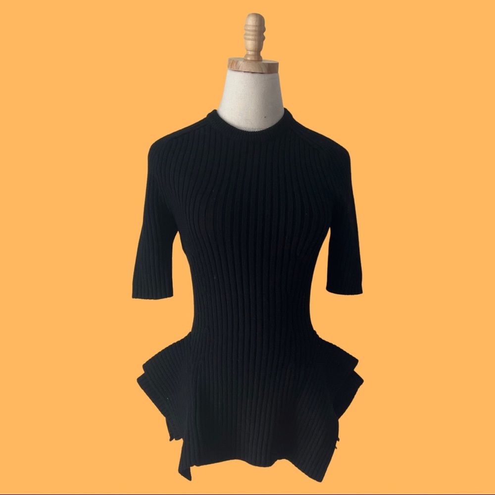 Gorgeous Michael Kors Collection merino wool peplum knit top
